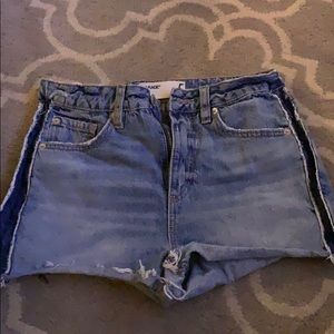 Light wash jean shorts